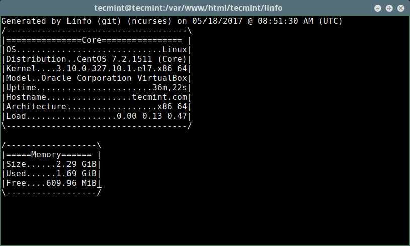 Linux-Server-Information