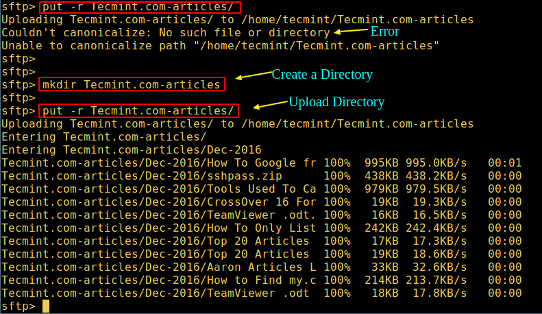 Upload-Directory-using-SFTP