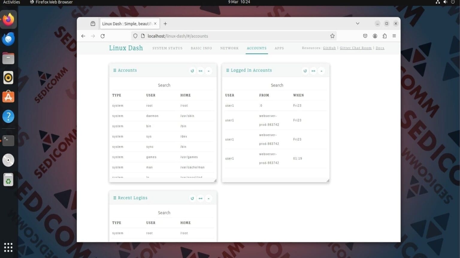 Как установить Linux Dash