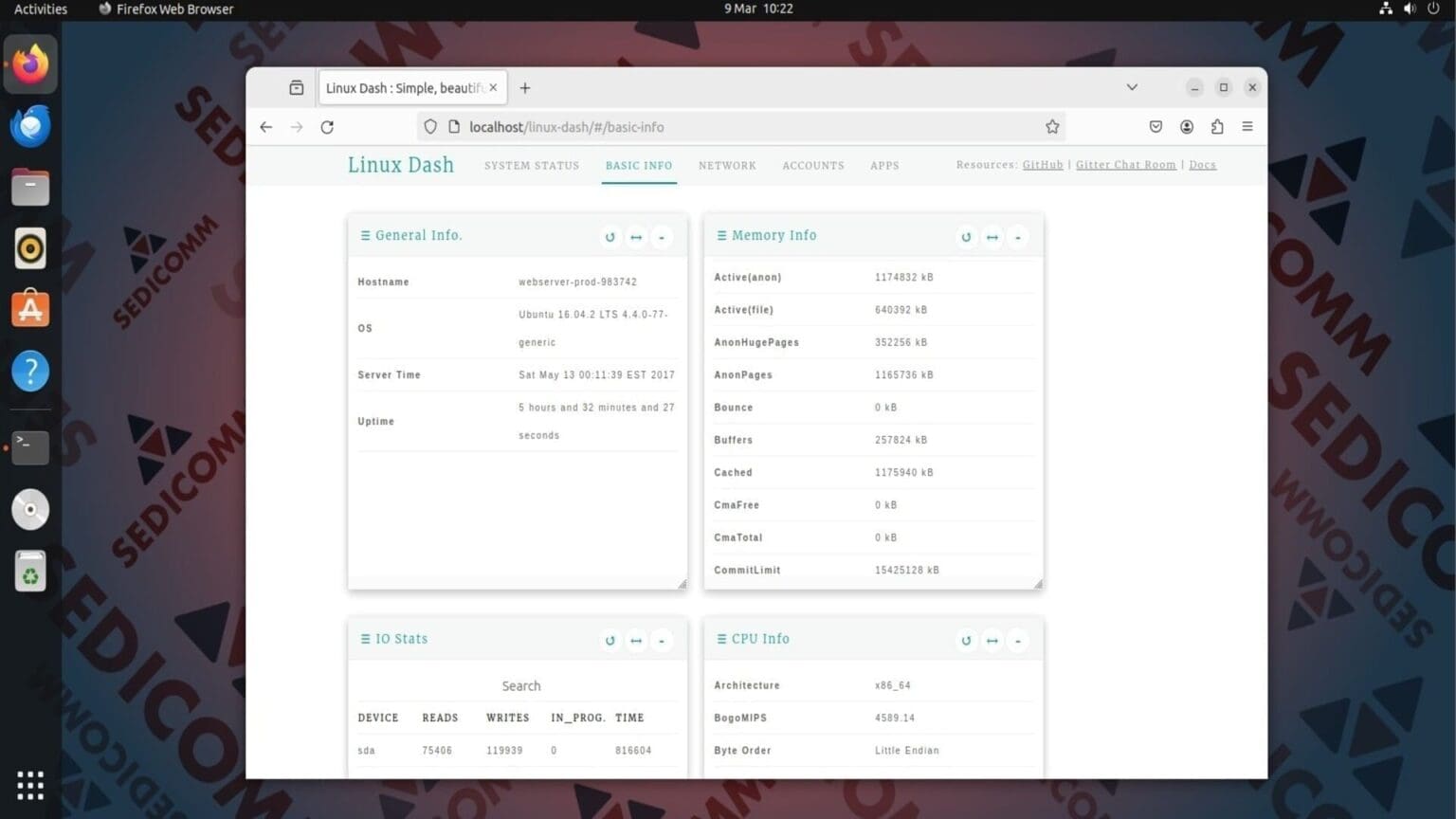 Как установить Linux Dash
