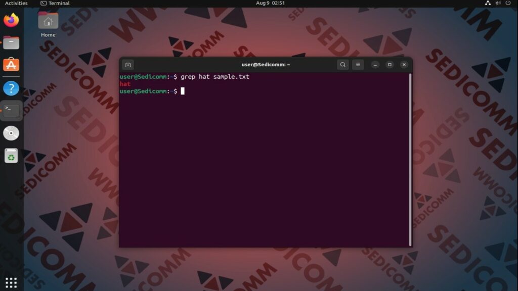 grep find simple text