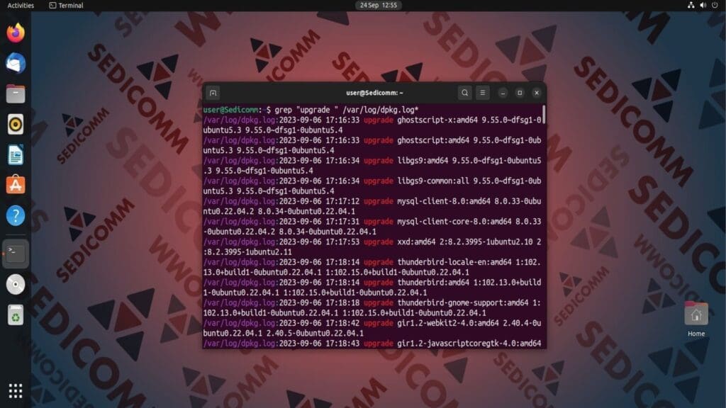grep upgrade dpkg history log