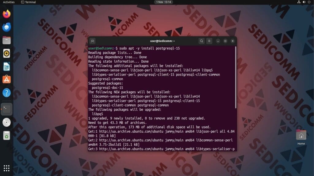 install postgresql