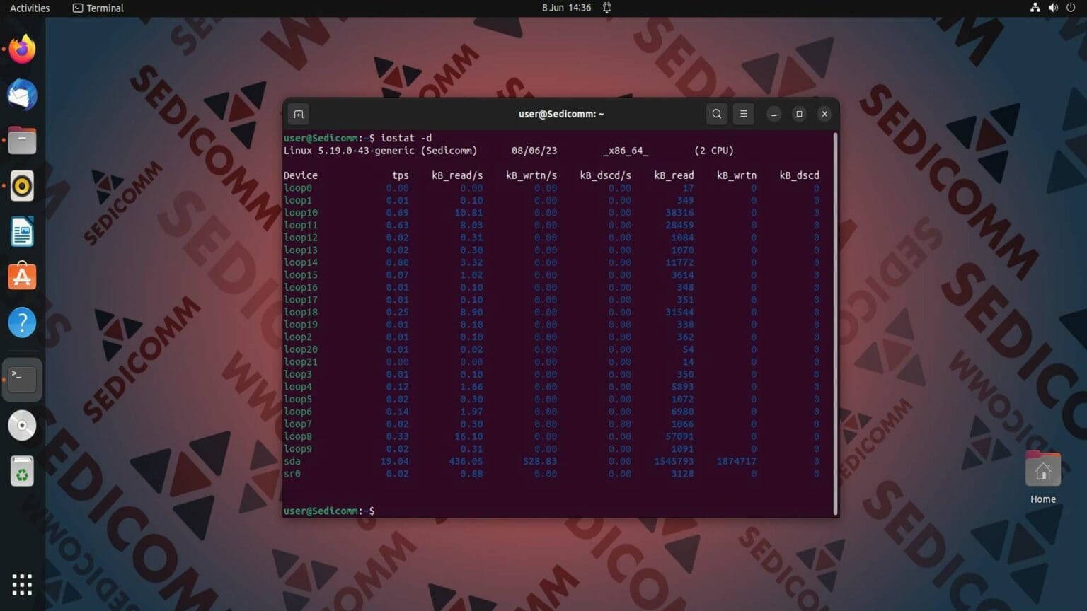 Как установить и использовать iostat в Linux