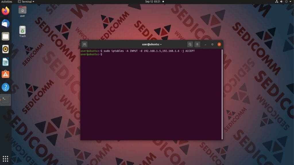 iptables many dest