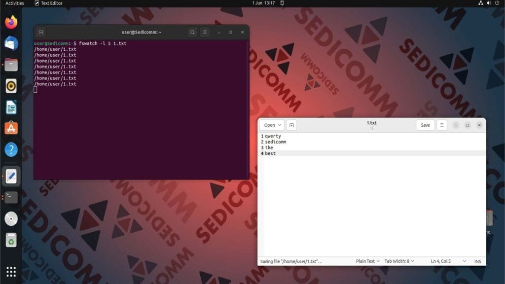 monitor-file fswatch