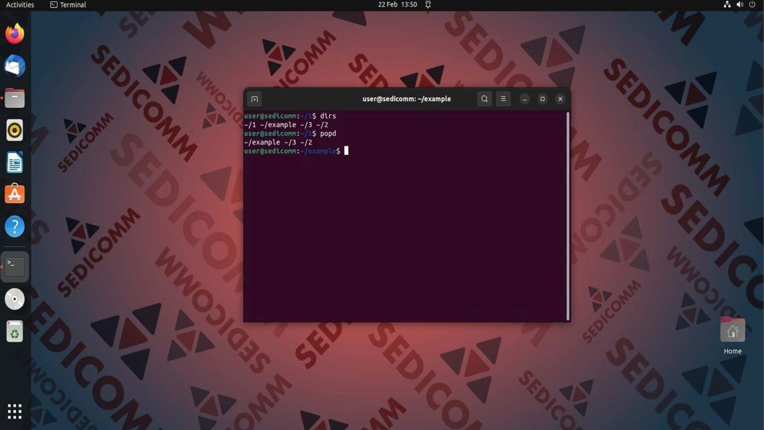 Как использовать pushd и popd в Linux