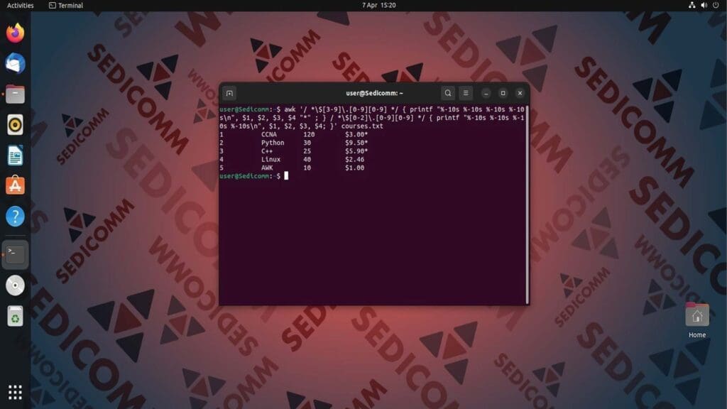 printf