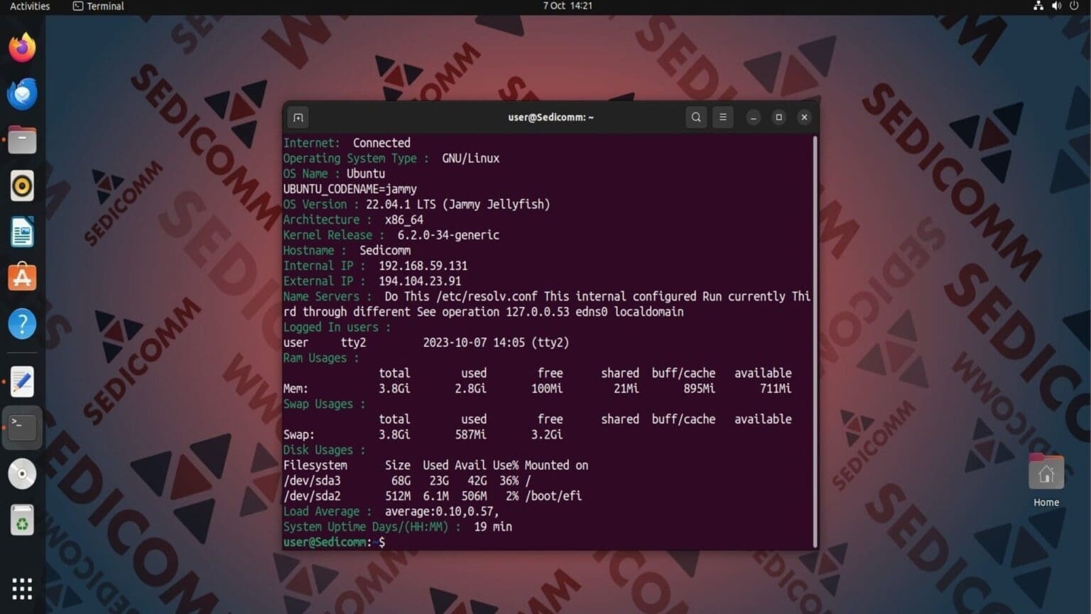 Скрипт Bash для мониторинга системы Linux