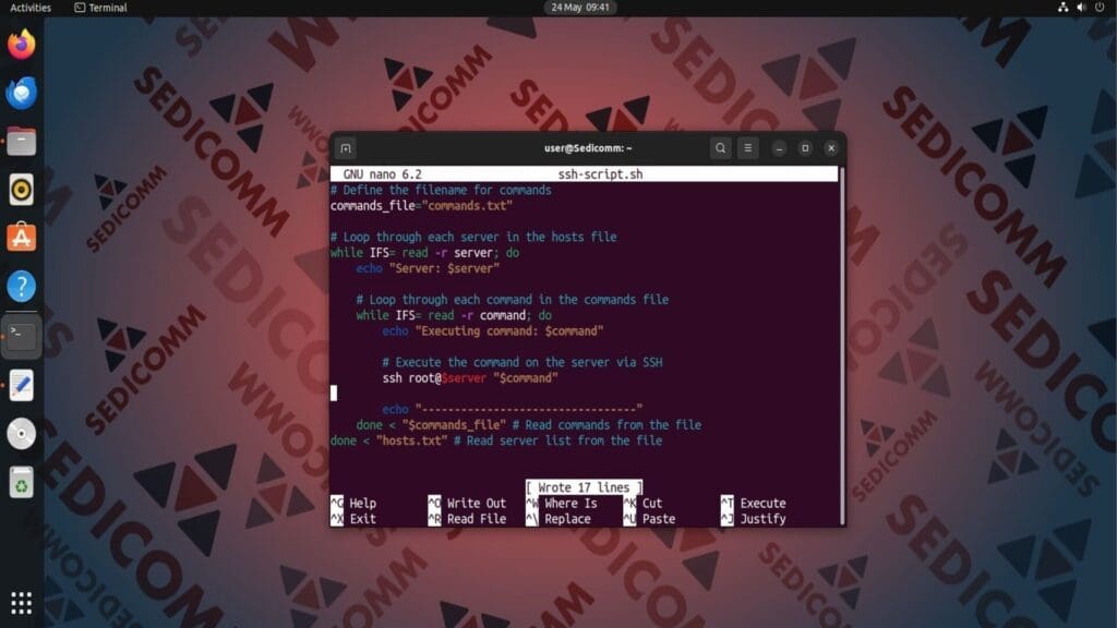ssh script from file