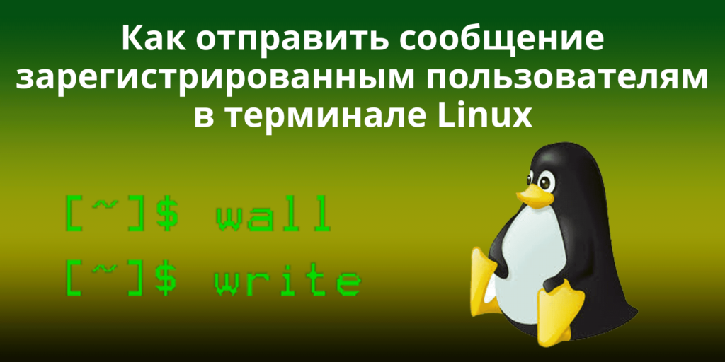 Как отправить сообщение залогиненым пользователям в терминале Linux