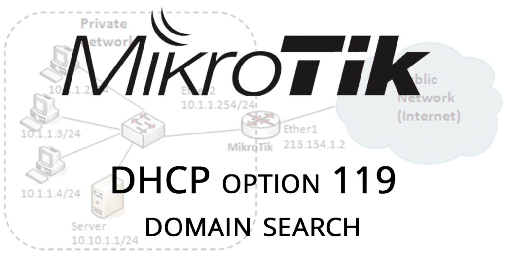 Расчет значения domain-search для опции 119 DHCP на Mikrotik