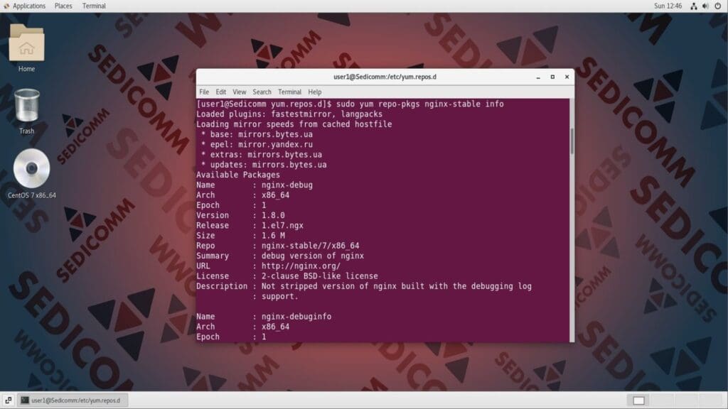 repo pkgs info