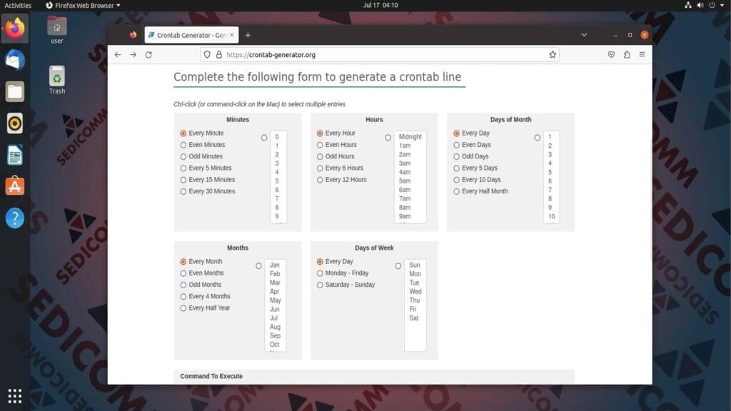 crontab-generator