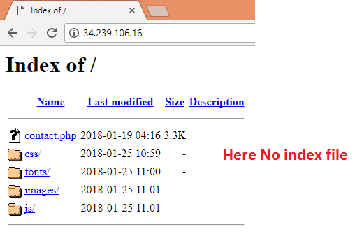 Отключение вывода списка файлов и каталогов в Apache