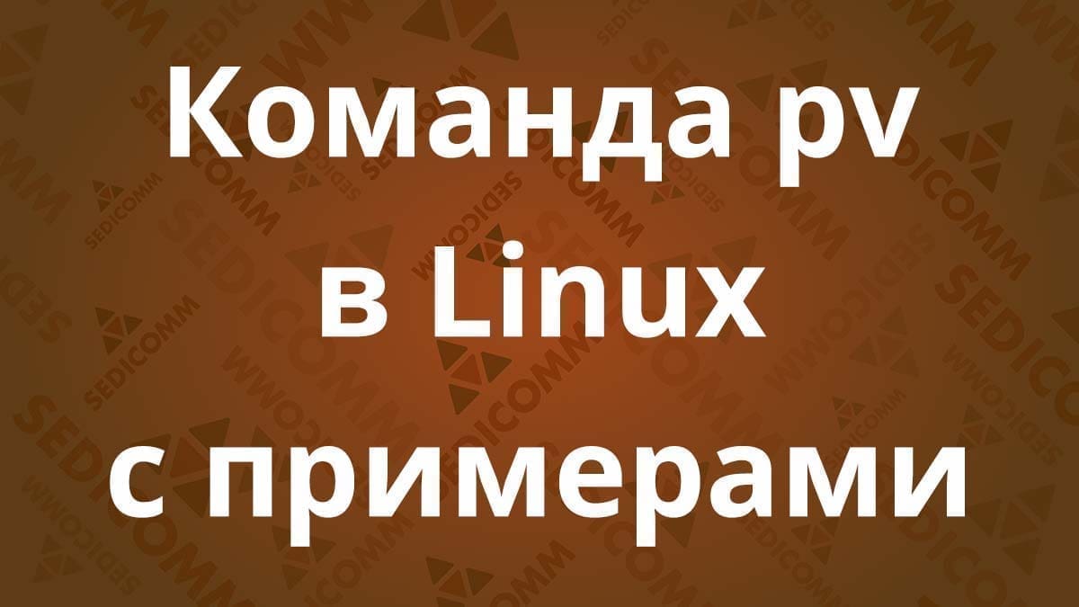 Команда pv в Linux с примерами