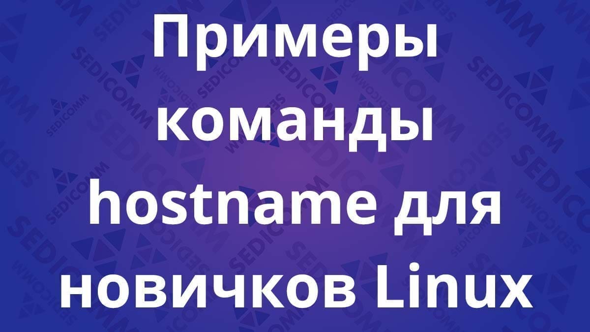 Примеры команды hostname для новичков Linux