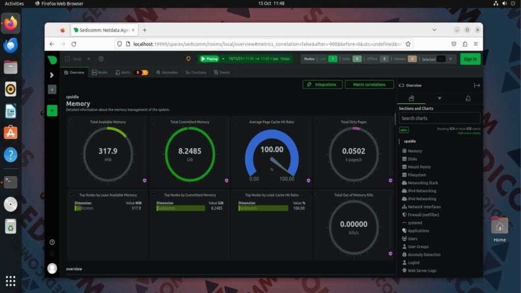 detailed memory usage