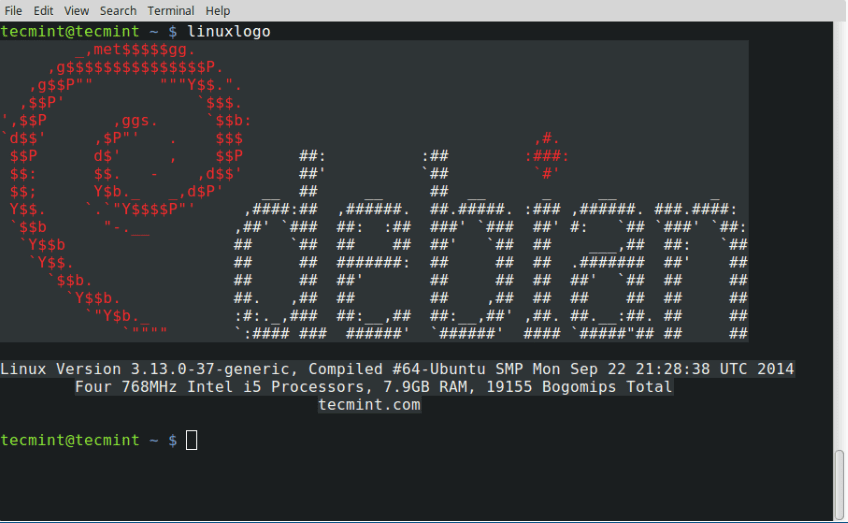 Linux_Logo -- инструмент командной строки для вывода цветных логотипов ANSI