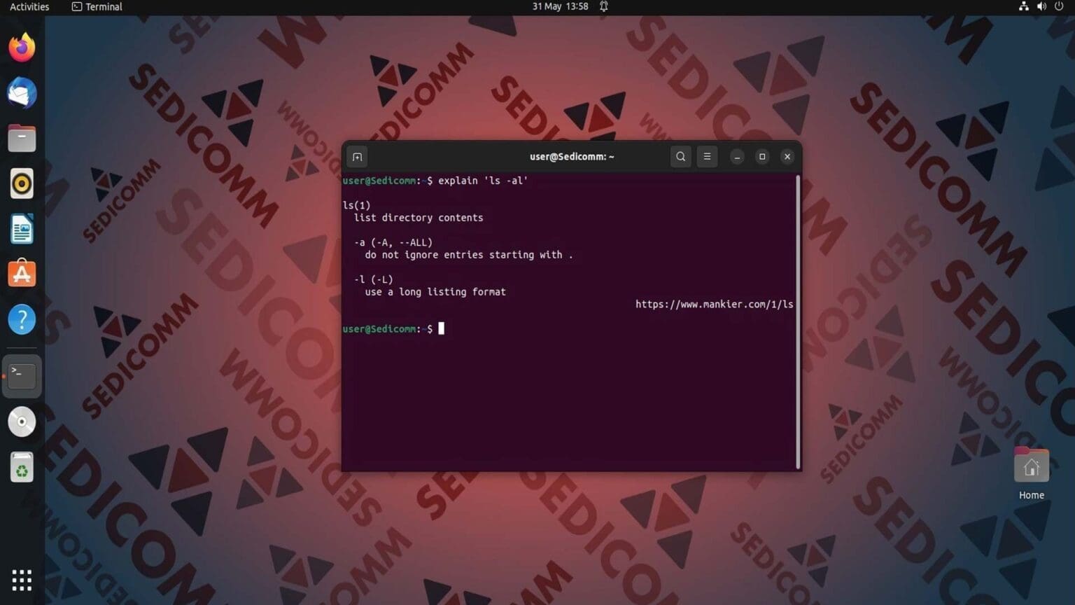 Использование скрипта Explain Shell в Linux