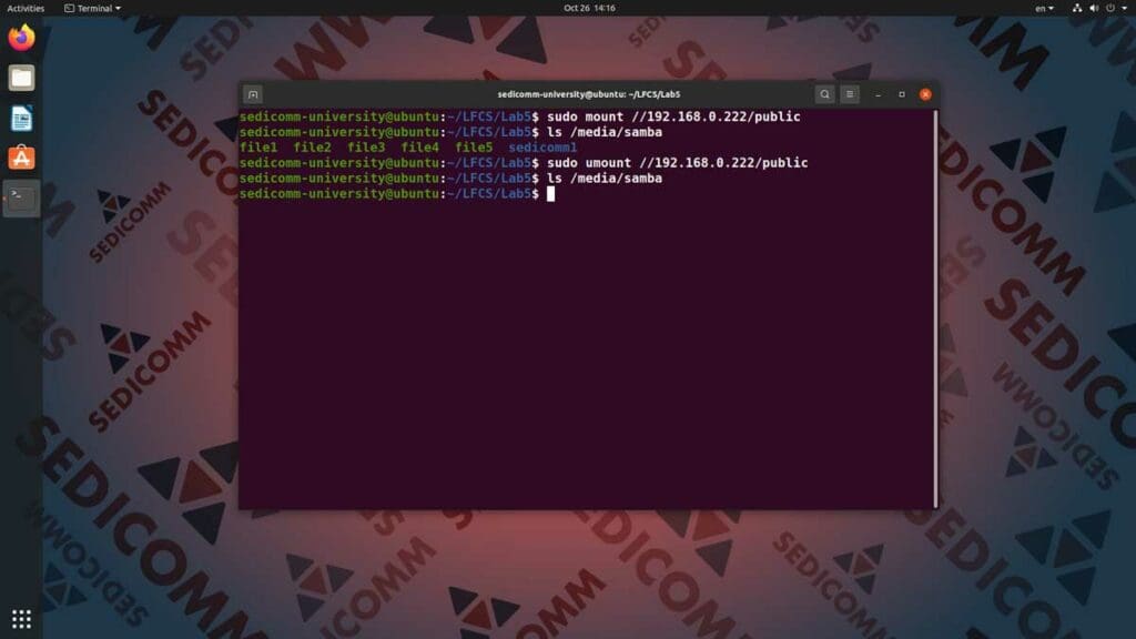 Монтируем и размонтируем сетевую файловую систему Samba вручную в Linux