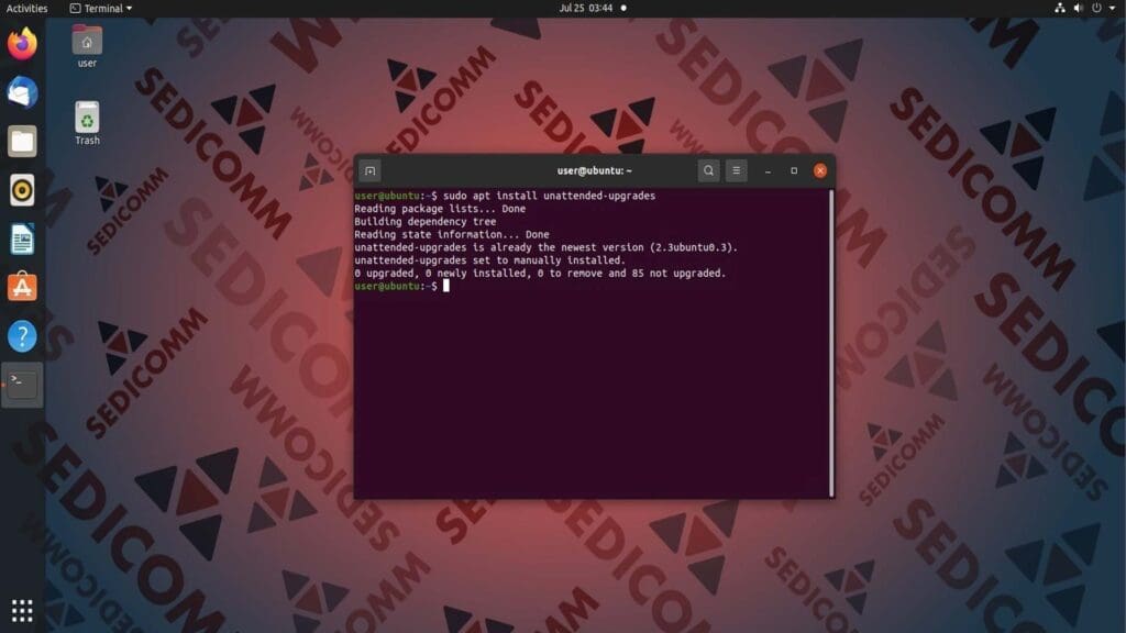 install unattended-upgrades