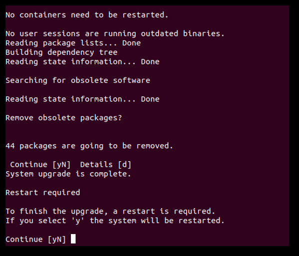 To-complete-the-upgrade,-you-need-to-restart-ubuntu