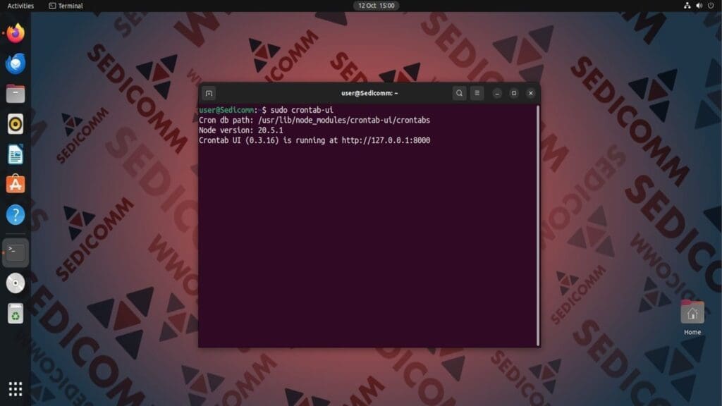 run crontab