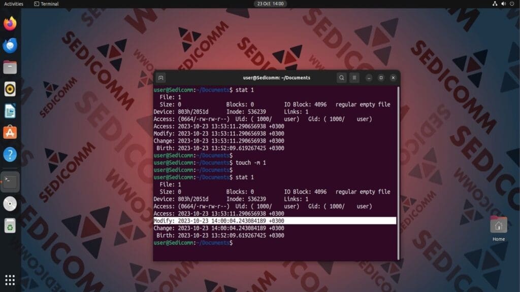 Change File Modification Time