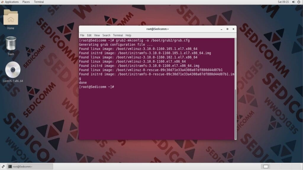 create new grub conf file