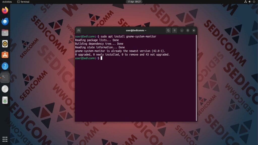install gnome monitor