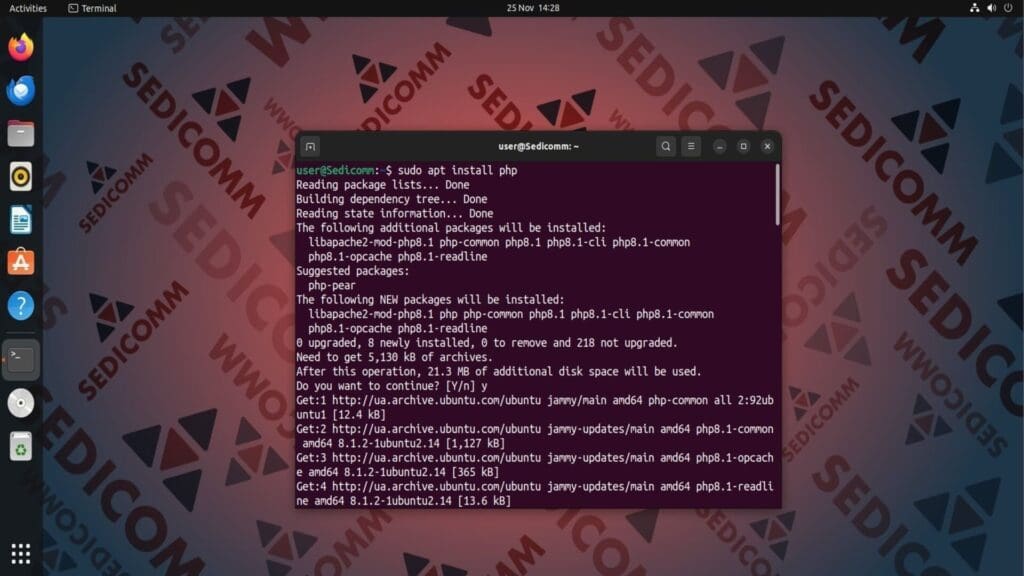 install php
