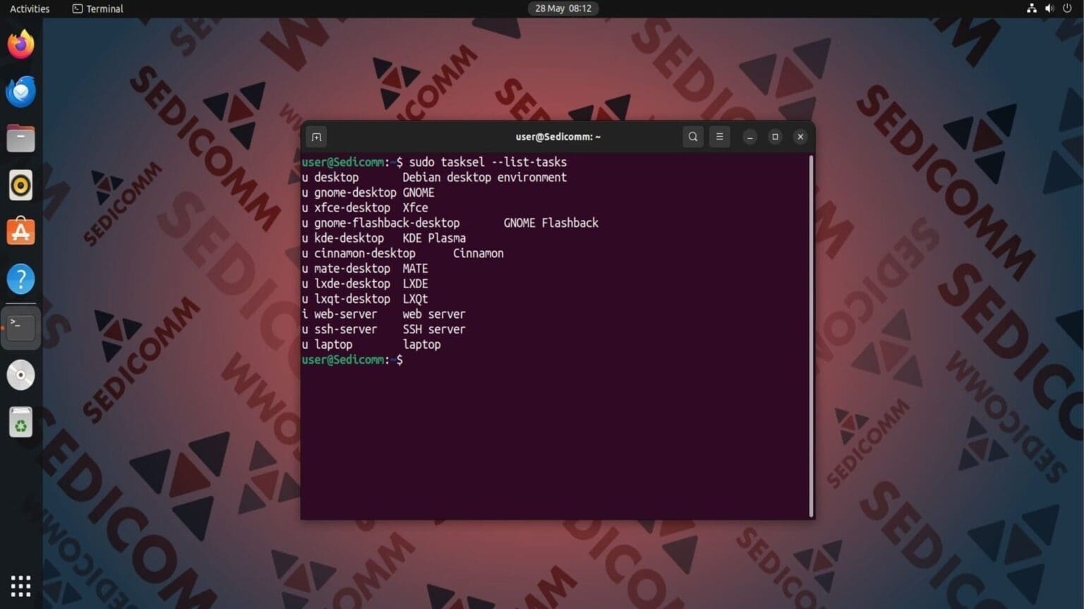 Tasksel Interface Установка групп ПО с помощью Tasksel в Debian Linux