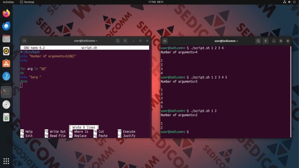 get column of arguments