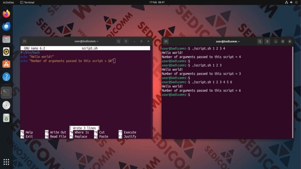 get number of arguments