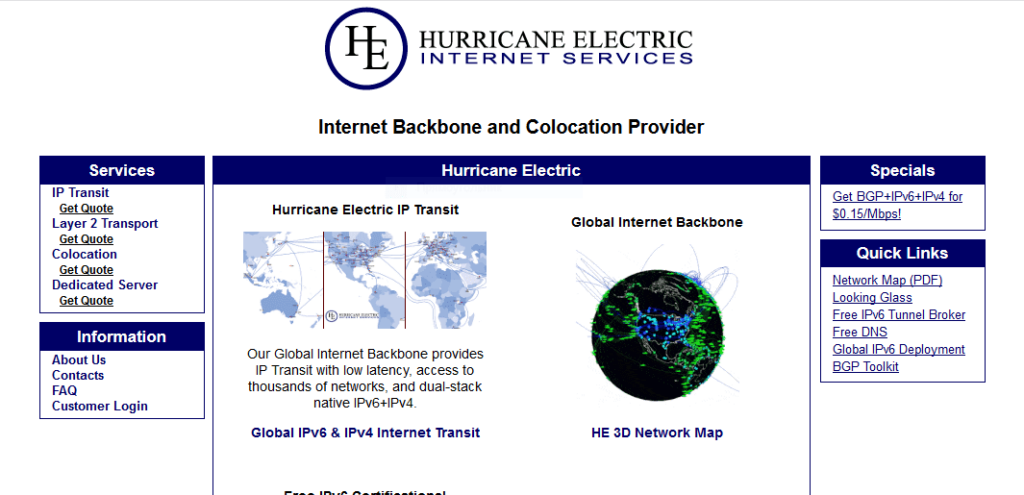 Hurricane Electric DNS