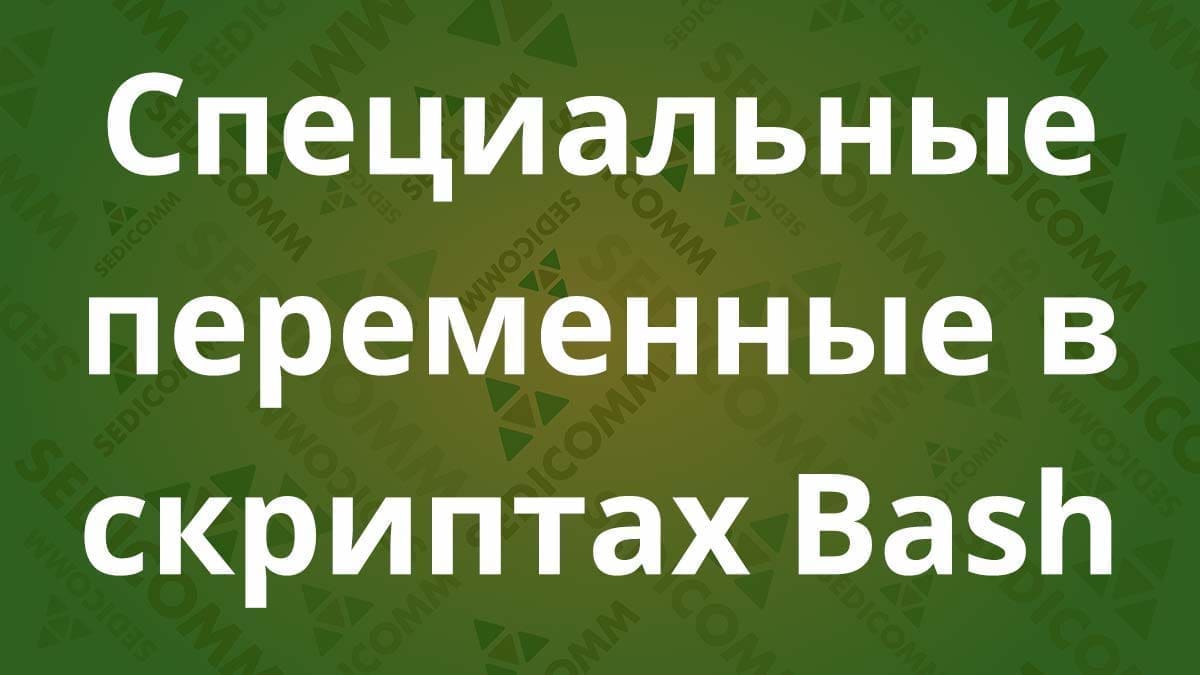 Специальные переменные в скриптах Bash