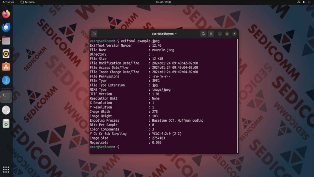 exitfool view image metadata