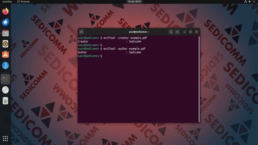 exitfool view pdf certain metadata