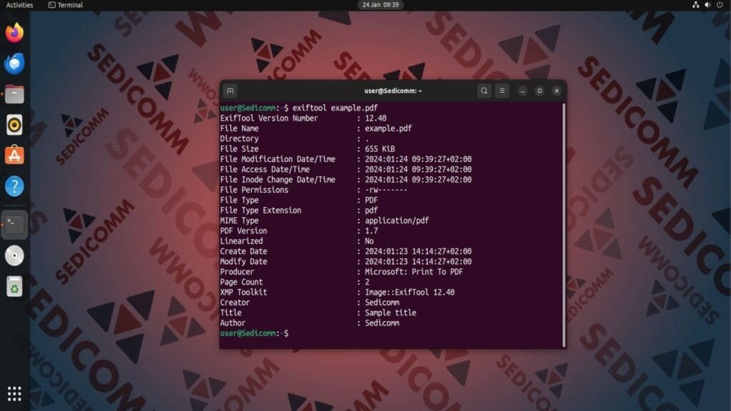 exitfool view pdf metadata
