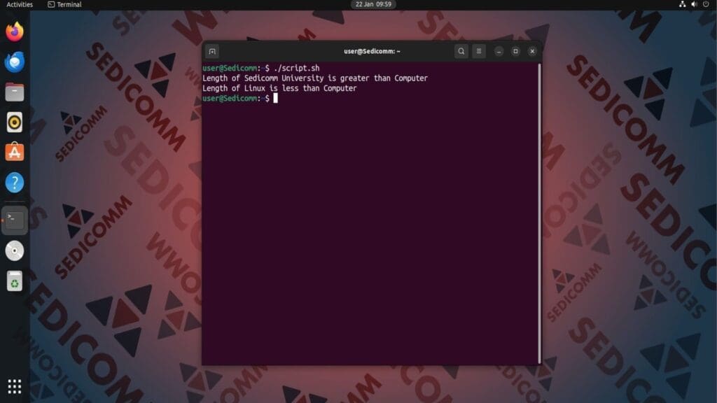 less greater comparison execution