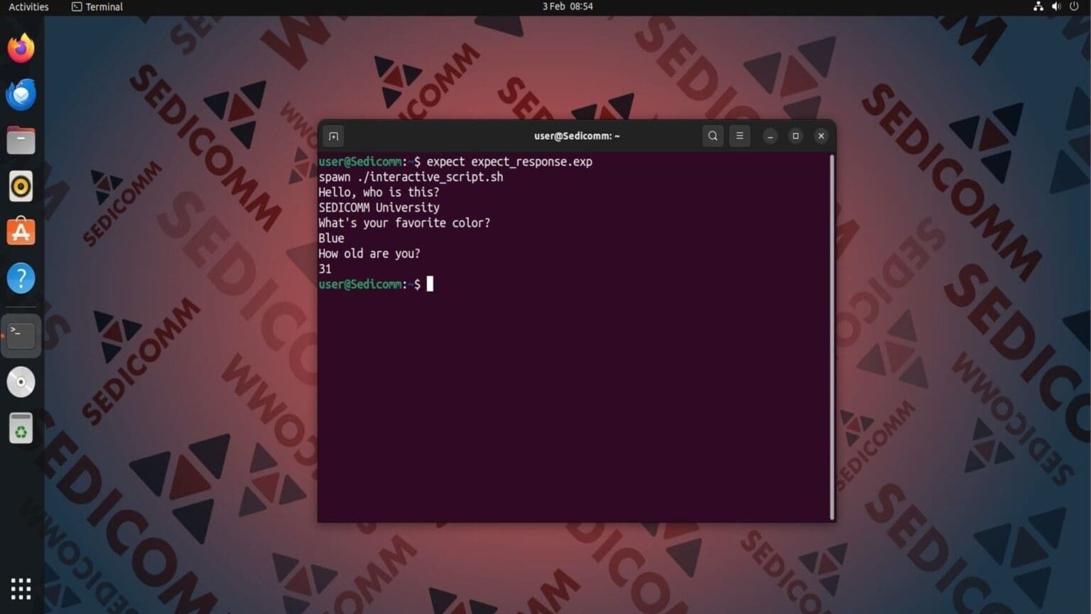 Использование скриптов expect в ОС Linux