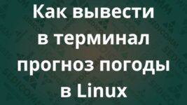 Как вывести в терминал прогноз погоды в Linux