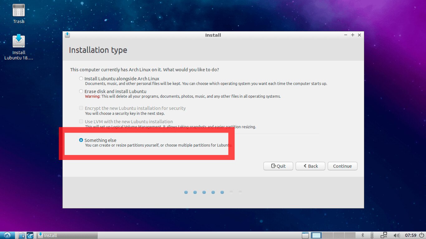 Select-Lubuntu-Installation-Type
