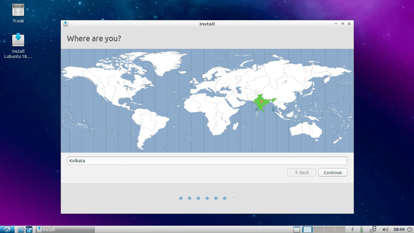 Select-Lubuntu-Region