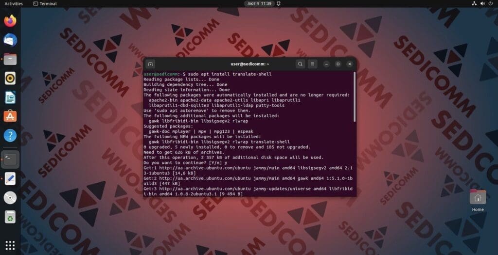 Install Translate Shell