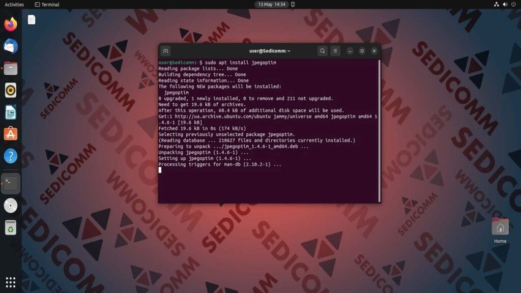 jpegoptim install