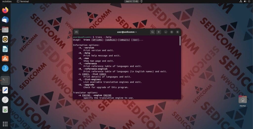 Translate Shell help