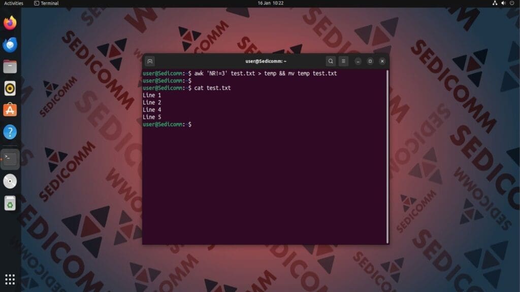 awk delete file from file