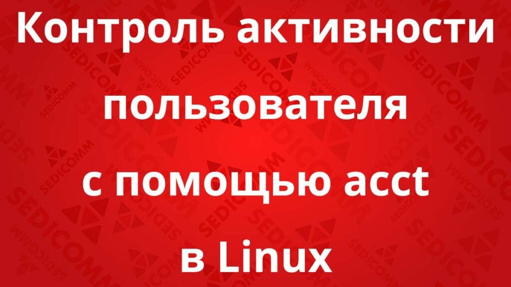 Контроль активности пользователя с помощью acct в Linux